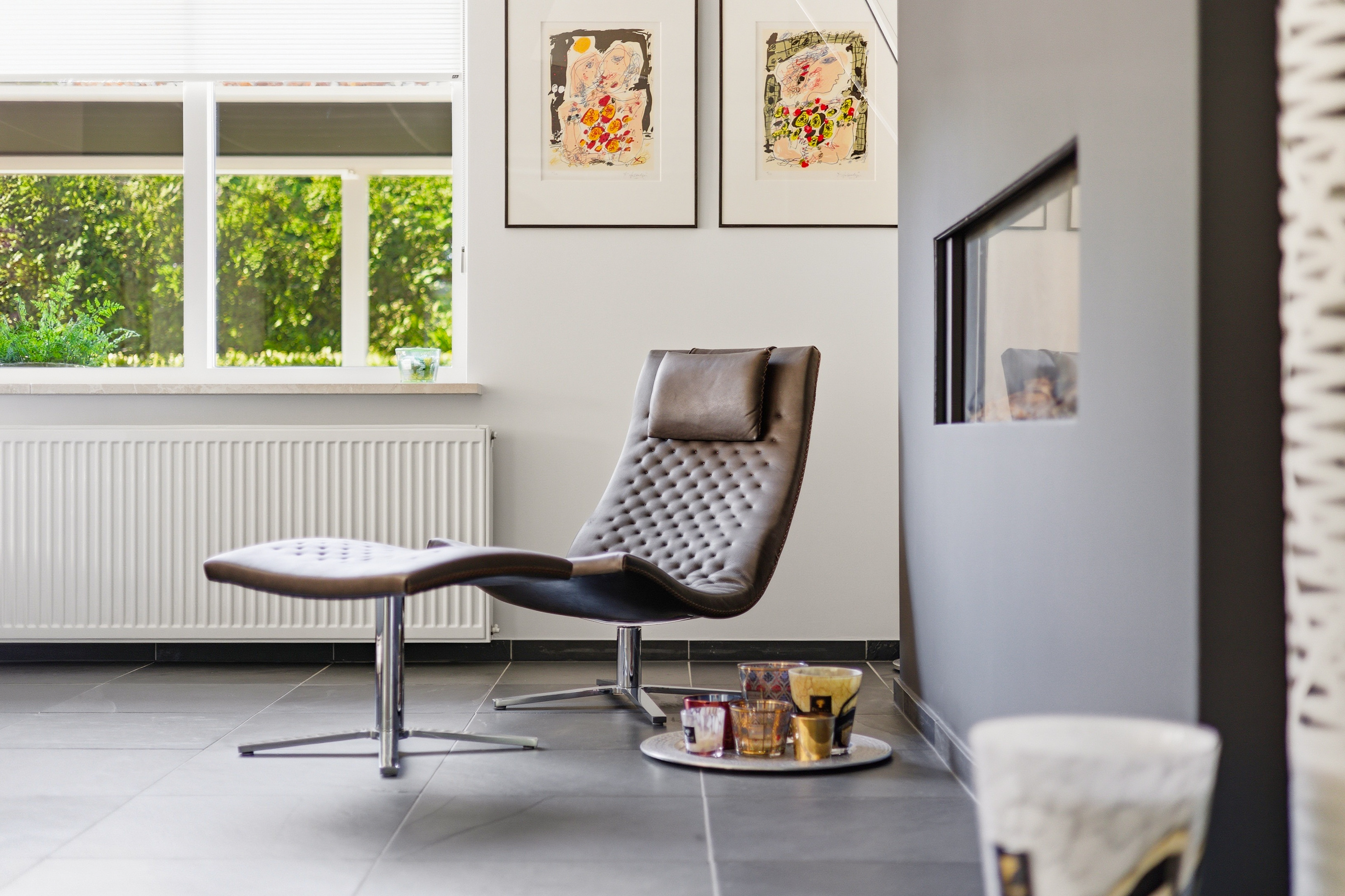 Designhoek met fauteuil