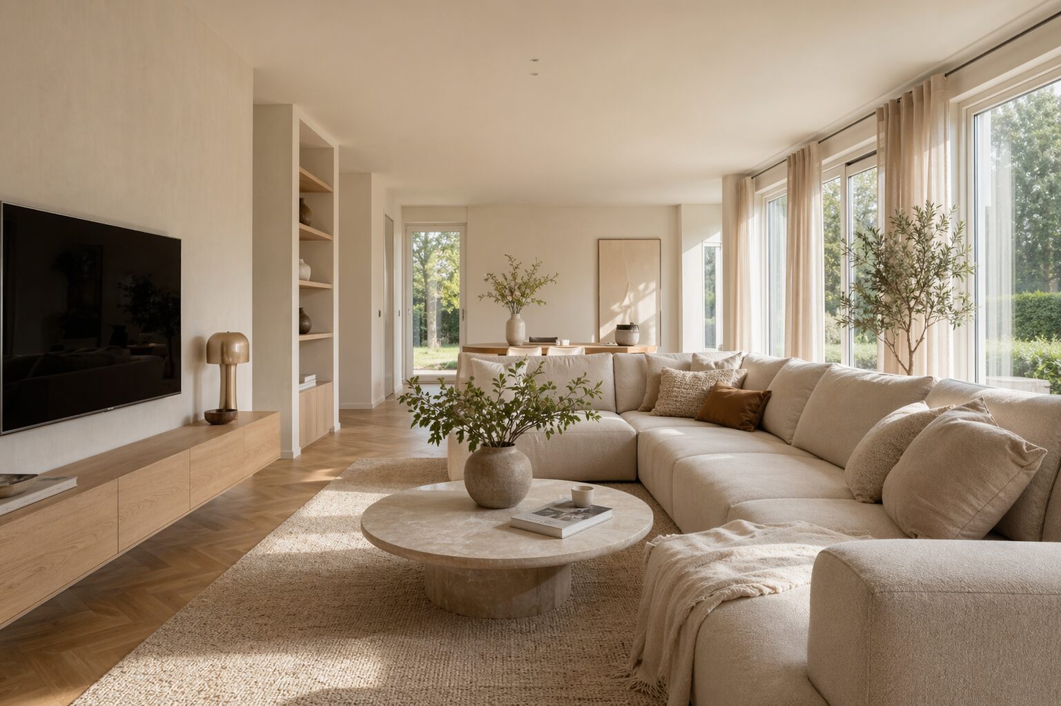Rustige luxe woonkamer